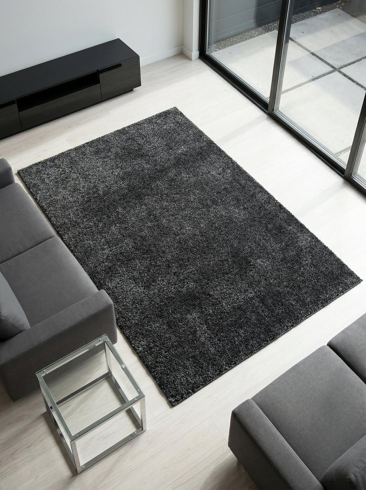 TEPPICH Kurzflor MAIN in Anthrazit, einfarbig, 200 x 290 cm - Anthrazit, Textil (290/200cm) - KADIMA DESIGN