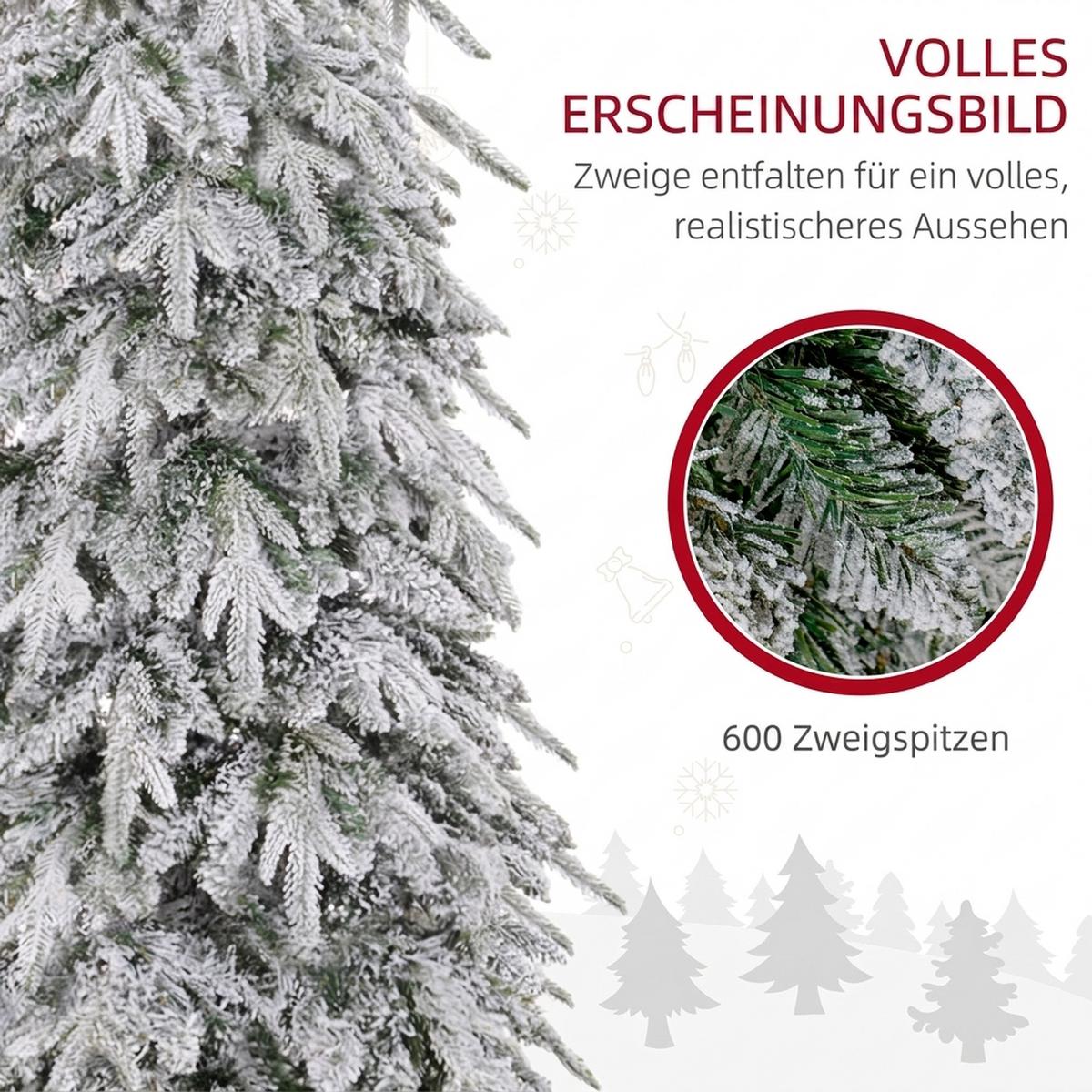 WEIHNACHTSBAUM Stahl PE Grün - Grün, Kunststoff (180cm) - HOMCOM