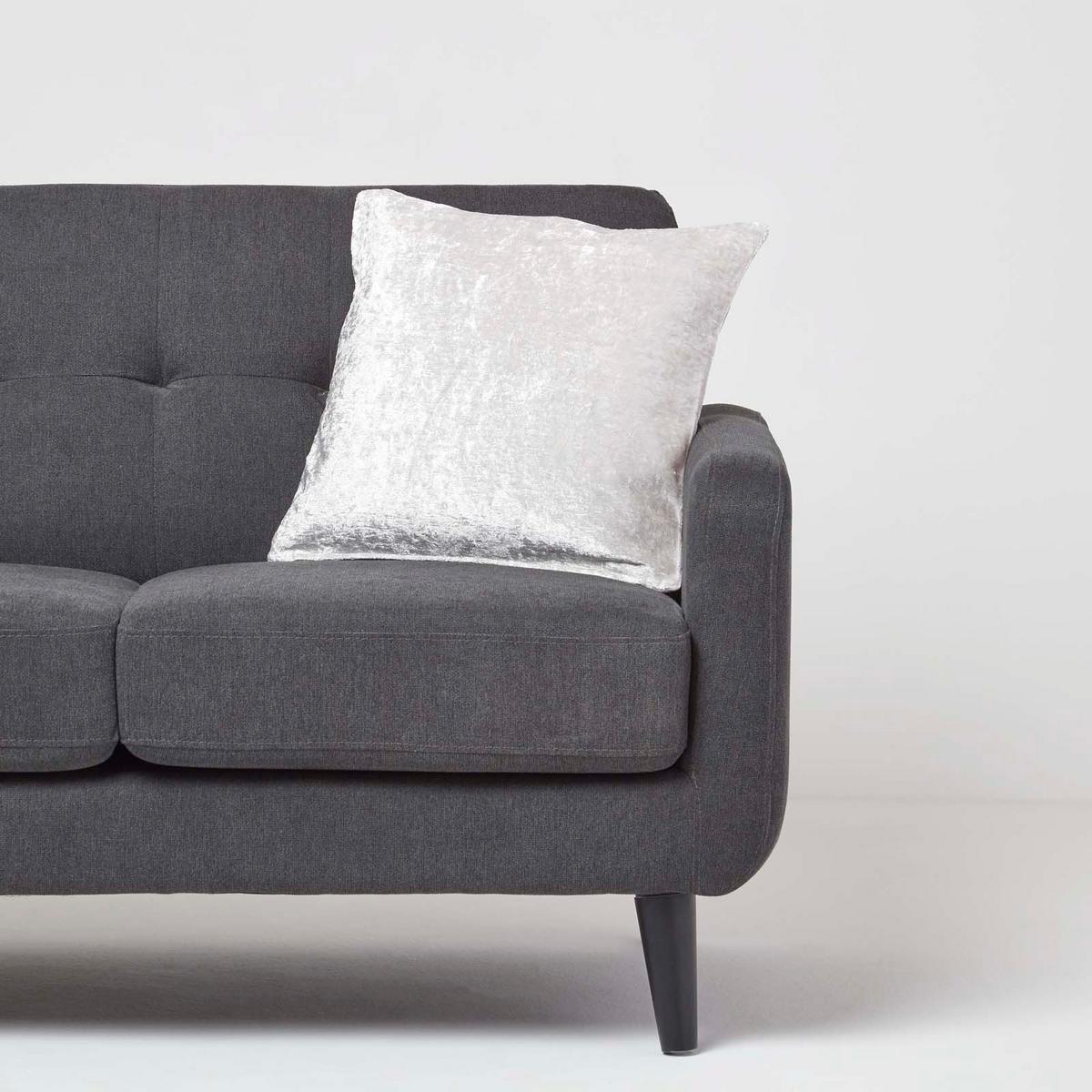 KISSENHÜLLE Pannesamt champagner 45/45 cm - Champagner, Textil (45/45cm) - Homescapes