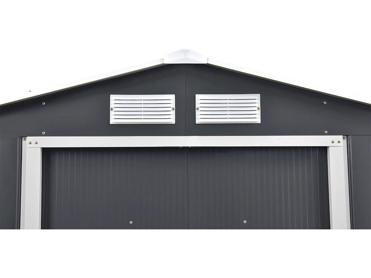 METALL-GARTENHAUS vegas Grau - Grau, Metall (330/210/372cm) - Habitat Garten