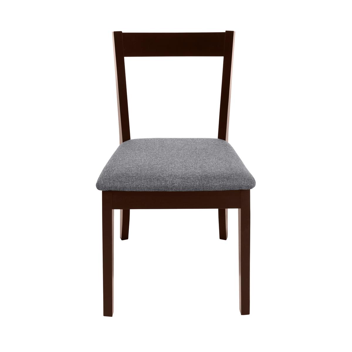 STUHL Moden mit wengefarbenen Holzbeinen, Polsterstuhl, Dunkelgrau - Wengefarben/Dunkelgrau, Holz (45/84/45cm) - Beautysofa