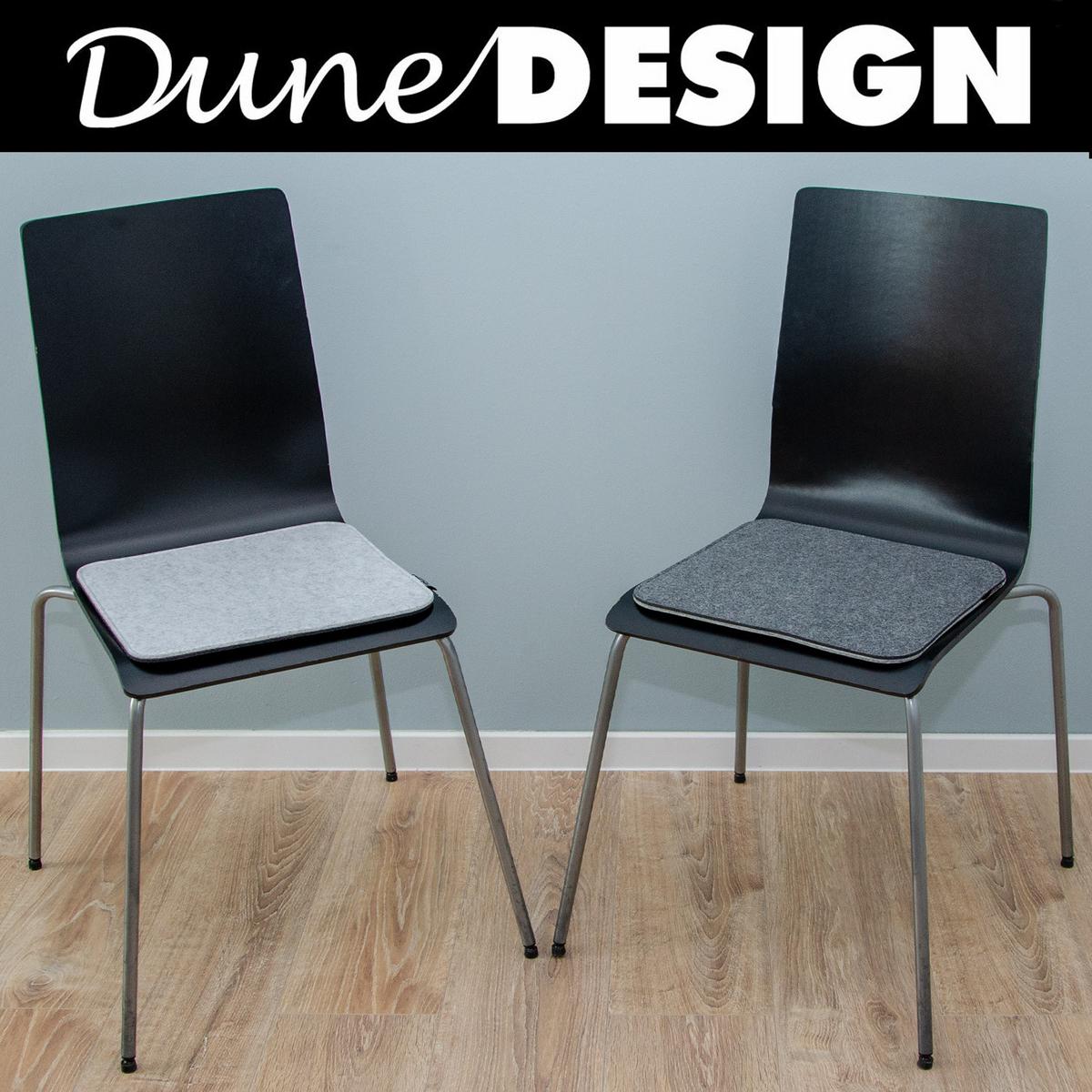 STUHLKISSEN 4er Set 35/35 cm Filz, Grau - Grau, Kunststoff (35/35/1cm) - Dunedesign