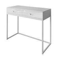 KONSOLE BLANCO LOFT Weiß Hochglanz Kristallgriff - Weiß Hochglanz/Weiß, Holzwerkstoff (42/100/81cm) - Lookway