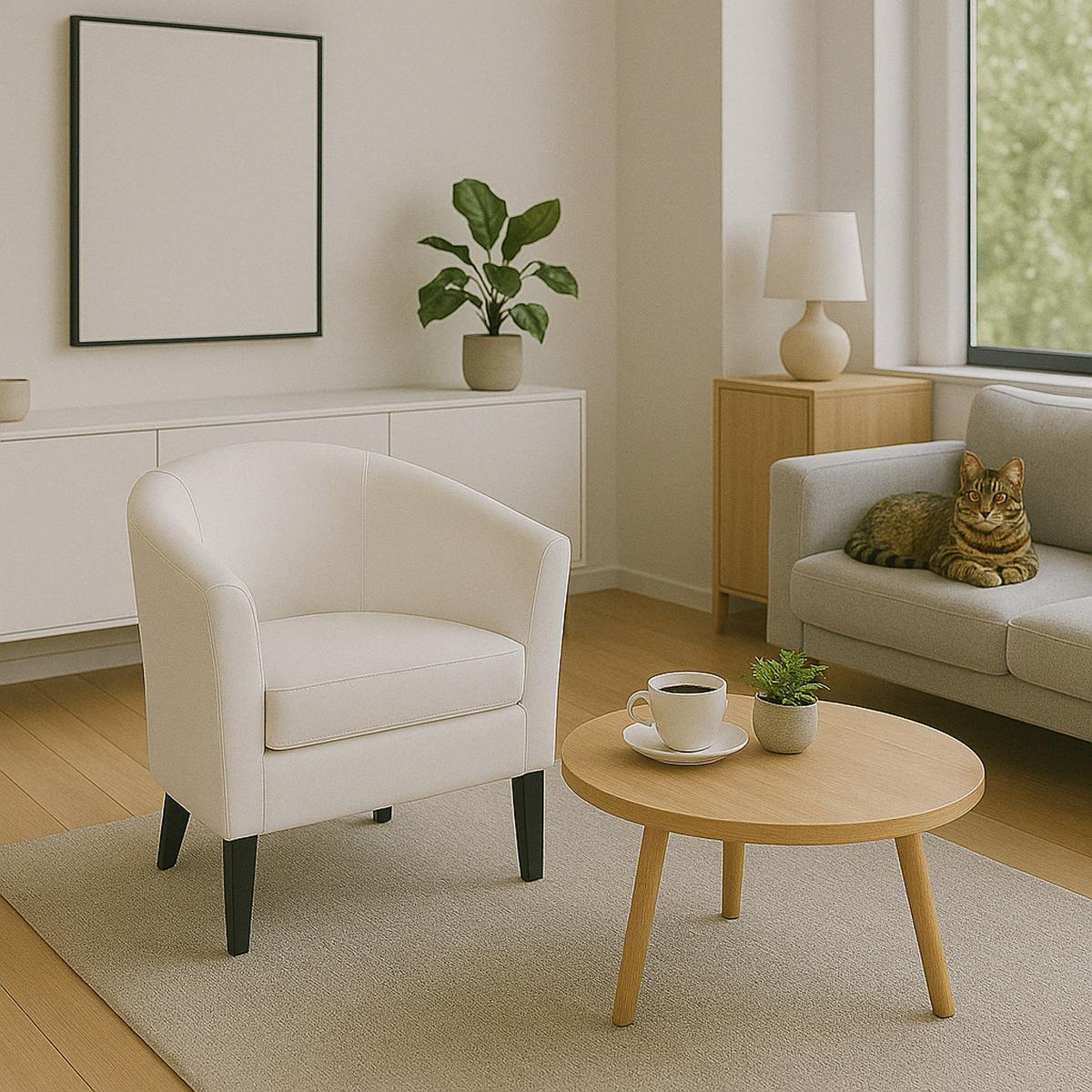 LOUNGE-SESSEL Weiß - Weiß, Textil (72/72/60cm) - MCW