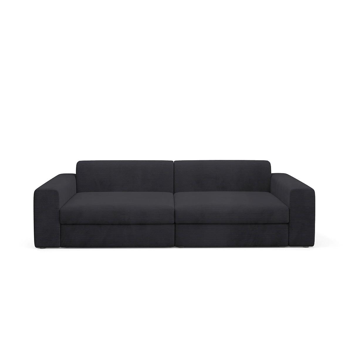 SOFA Paola 3 Sitzplätze Schwarz - Schwarz, Holz (272/86/120cm) - Petits-meubles