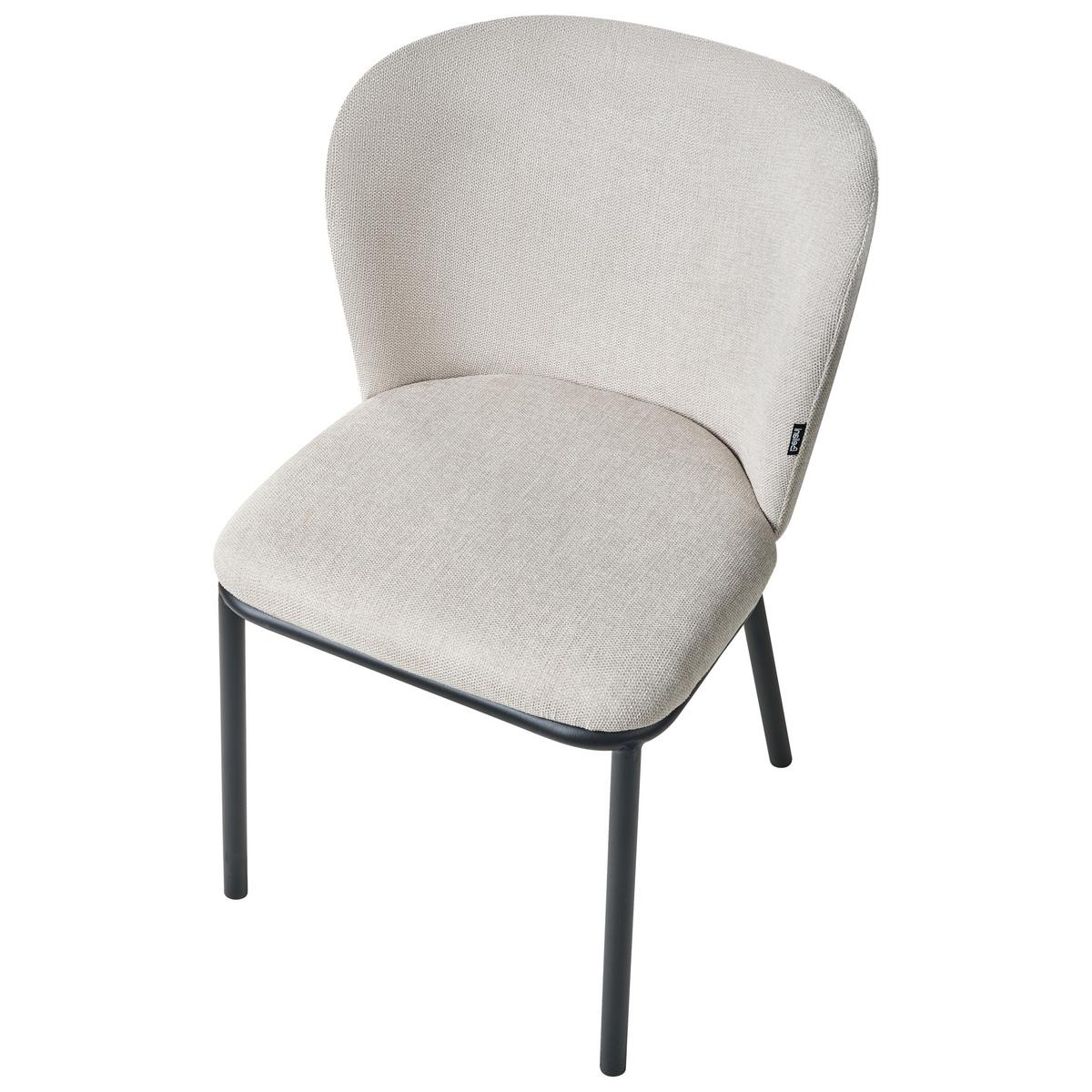 ESSZIMMERSTUHL 2er-Set Stoff Hellbeige Artesia - Beige, Textil (51/81/49cm) - Beliani