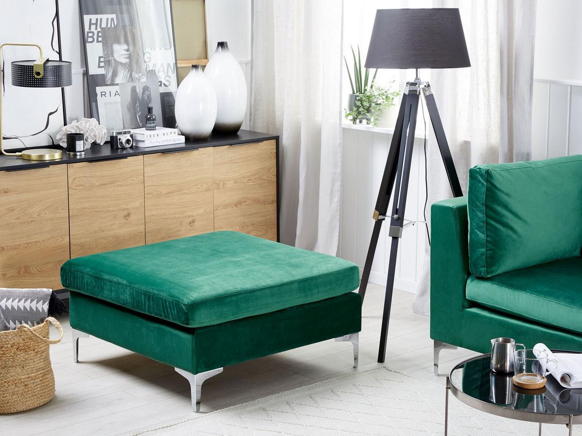 OTTOMANE Evja 85/85/48 cm - Grün, Textil (85/48/85cm) - Beliani