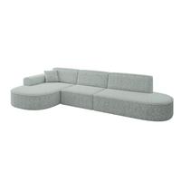 ECKSOFA Ottomane Links MARI-L2 - 328x171x79 cm Grün Tissu - Wildeiche/Schwarz, Holzwerkstoff/Kunststoff (328/171cm) - ALTDECOR
