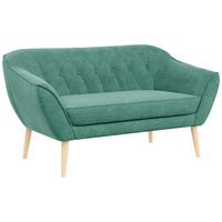 SOFA Pirs 2 Sitzer Strukture Grün - Braun/Grün, Holz/Textil (140/75/74cm) - MKS