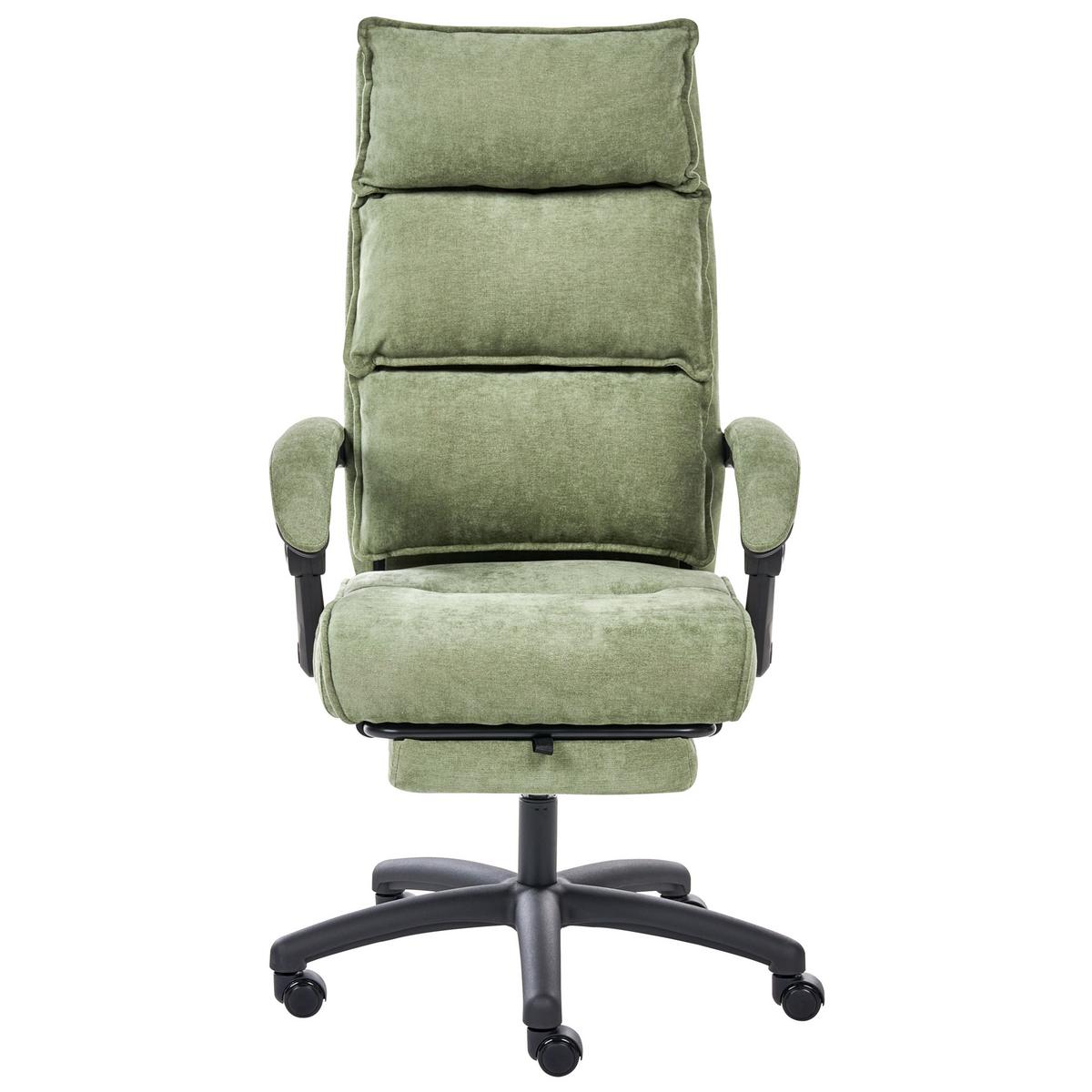 CHEFSESSEL Chenillegewebe Grün Eaton - Grün, Textil (50/114/66cm) - Beliani