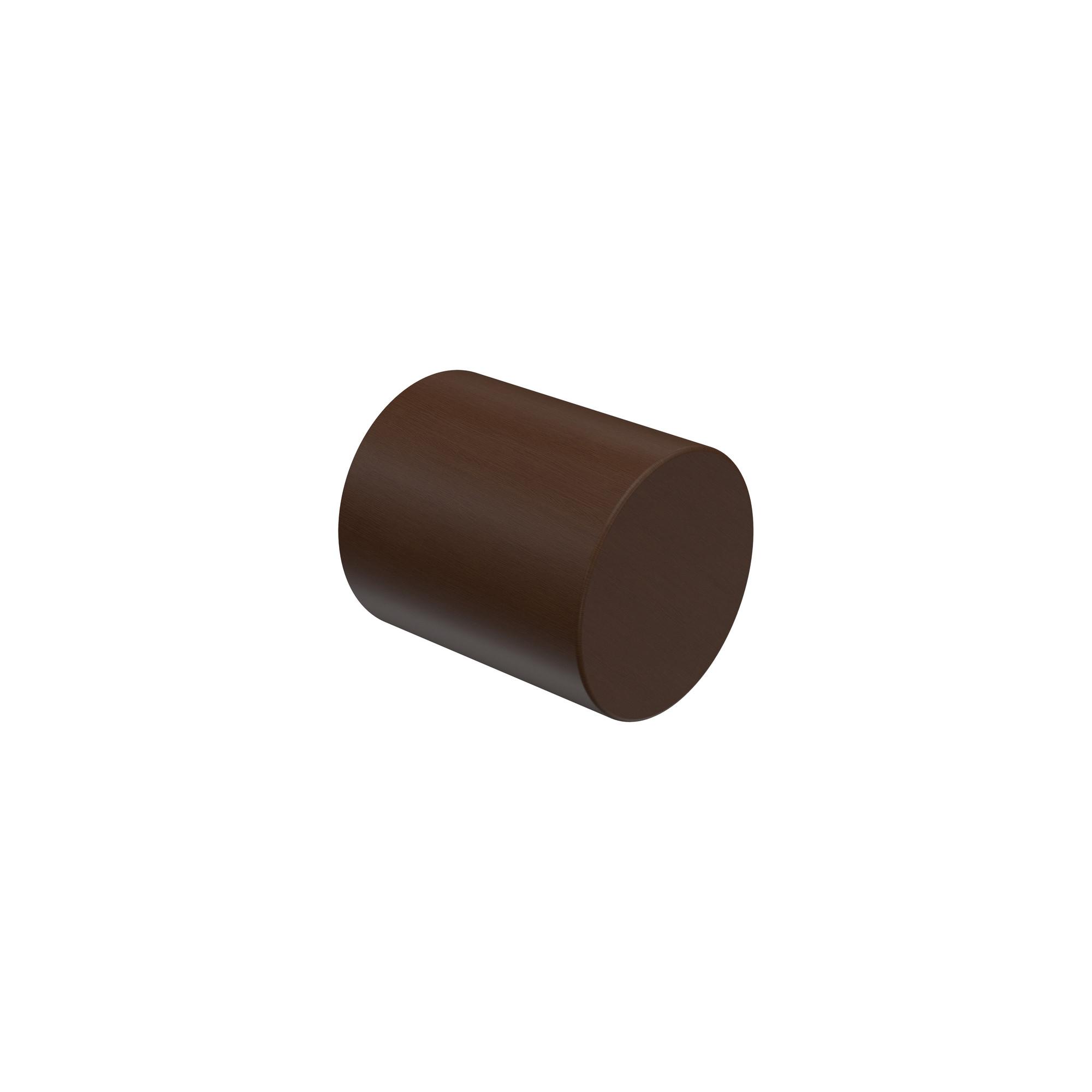 ENDSTÜCKE FÜR GARDINENSTANGEN 20 mm Ø, Feta Nussbaum, Packung 2 Stück - Nussbaumfarben, Holz (3.1/2.7/2.7cm) - INTERDECO