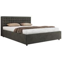 POLSTERBETT PAVO CLASSIC 200/200 - Dunkelgrau Velvet - Multipocket-Matratze - Dunkelgrau, Textil (200/200cm) - MKS
