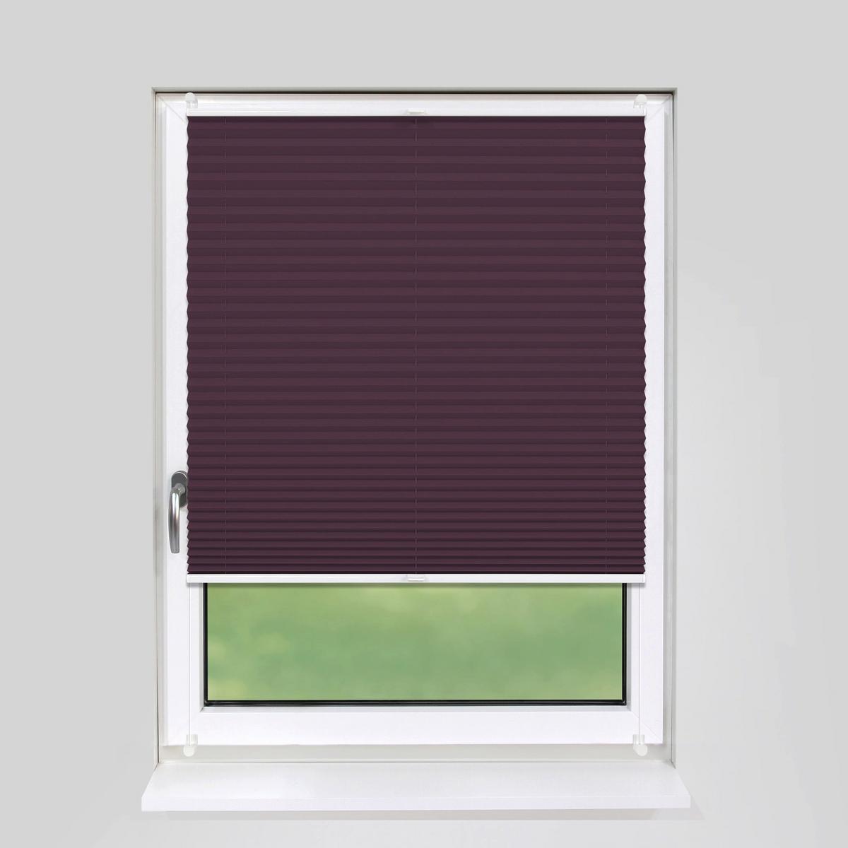 PLISSEE Basic 120 x 150cm Klemmfix ohne Bohren - Violett, Textil (120/150cm) - Deco-Raum