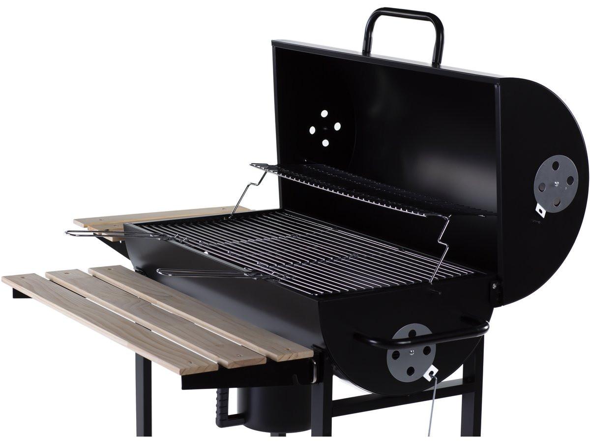 HOLZKOHLENGRILL king Schwarz - Schwarz, Metall (63/105/95cm) - Habitat Garten