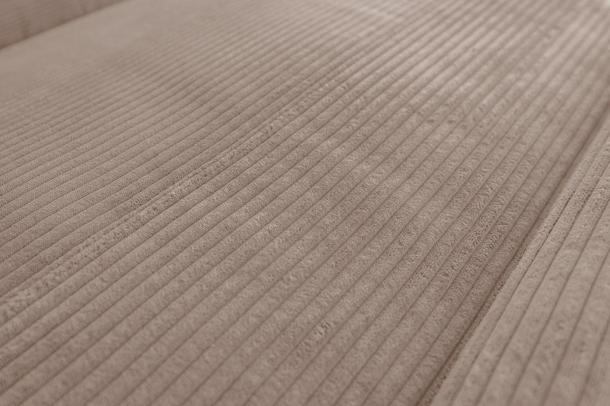 ECKSOFA LAISKA Taupe Cord - Taupe/Schwarz, Textil/Metall (282/177cm) - KAWOLA