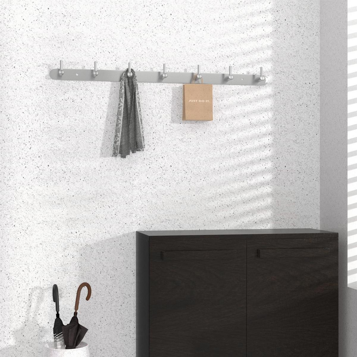 HAKENLEISTE 54/4.2/4.2 cm - Silberfarben, Metall (4.2/4.2/54cm) - Intirilife