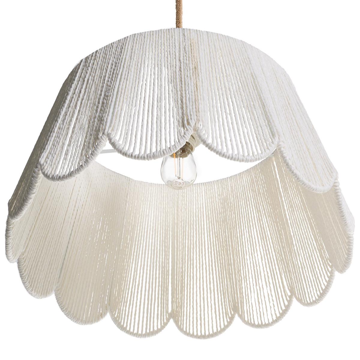 HÄNGELEUCHTE Beige Sebakwe - Beige, Papier (40/40/178cm) - Beliani