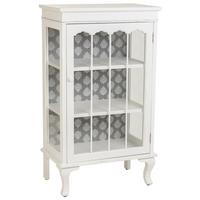 VITRINE aus Holz, weiß, 61x41x115cm - Weiß, Holz (65.5/114.5/40.5cm) - Wanderlust
