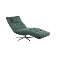 RELAXLIEGE LETICIA Smaragdgrün Cord Drehbar (360°), Relaxfunktion - Smaragdgrün/Schwarz, Textil/Metall (82/115/156cm) - KAWOLA