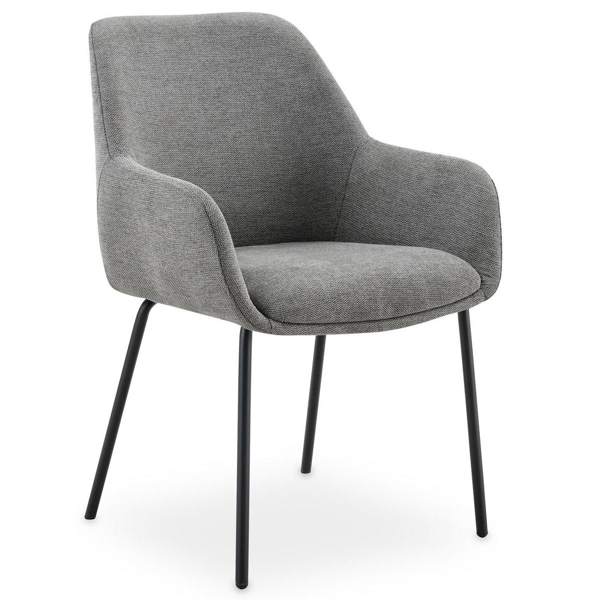 ESSZIMMERSTÜHLE TURSI 2er-Set grau - Grau, Textil (56/83/55cm) - IDIMEX