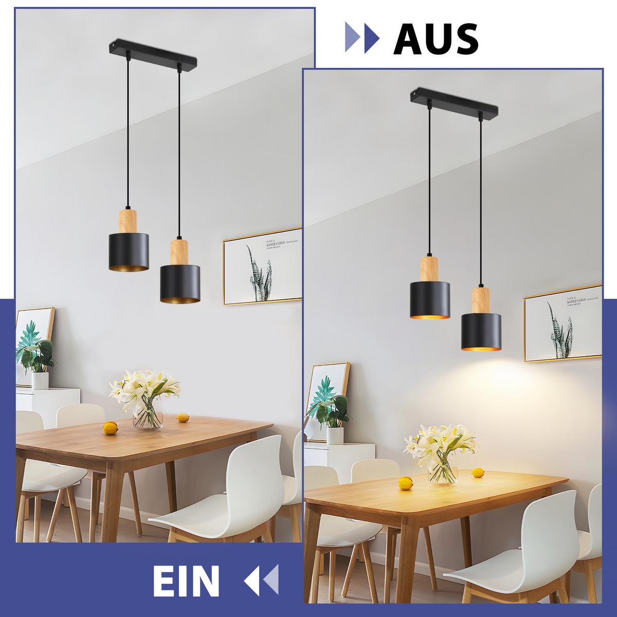 PENDELLEUCHTE Carvel 28/12/173.5 cm - Schwarz, Metall (28/12/173.5cm) - ZMH