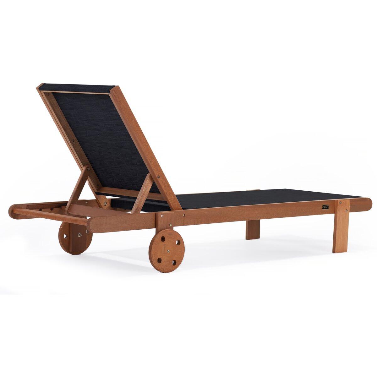 SONNENLIEGE saïgon Schwarz - Schwarz, Metall (71/35/193cm) - Habitat Garten