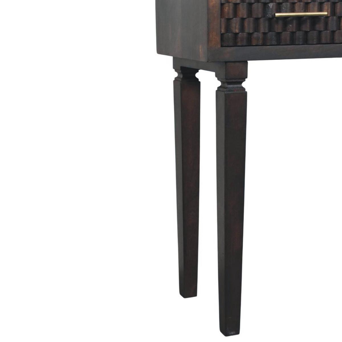 KONSOLENTISCH Rich-Velvet-Mocha-Finish, 2 Schubladen, Dunkelbraun - Dunkelbraun, Holz (80/35/82cm) - Artisan Furniture