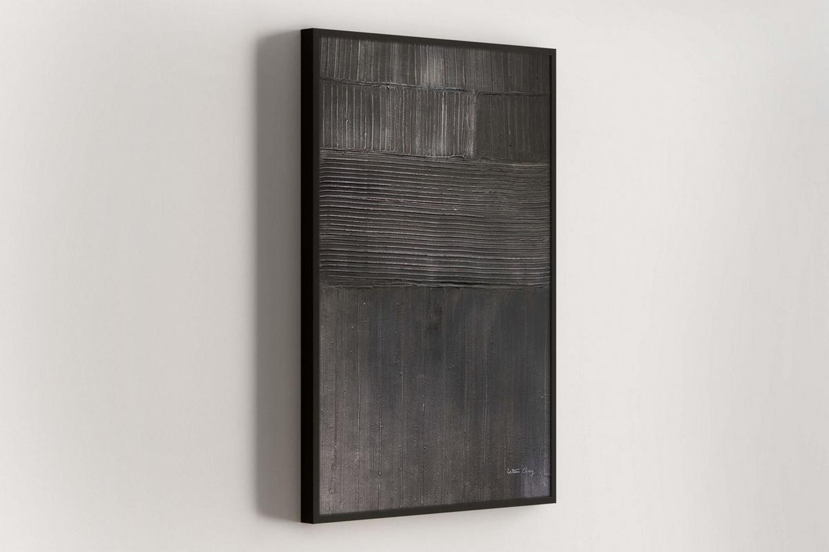 ÖLGEMÄLDE 80/120 cm - Schwarz, Holz/Textil (80/120cm) - KUNSTLOFT