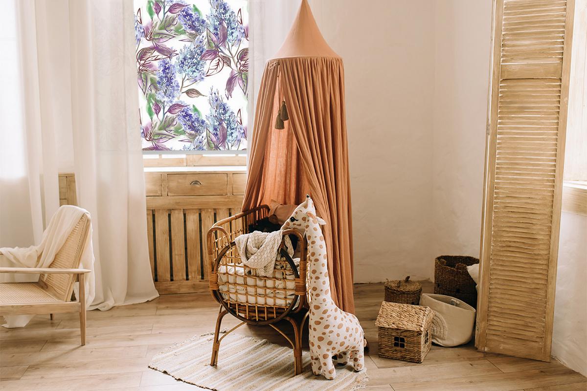 INNENROLLO - Fensterrollo - Rollo - 90x140 cm - Sommerblumen - Violett, Kunststoff (90/140/0.5cm) - TULUP