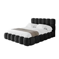 POLSTERBETT mit Bettkasten und Lattenrost, Boxbett ohne Matratze - LEYA 160x200 Schwarz - Schwarz, Holzwerkstoff/Textil (160/200cm) - ALTDECOR