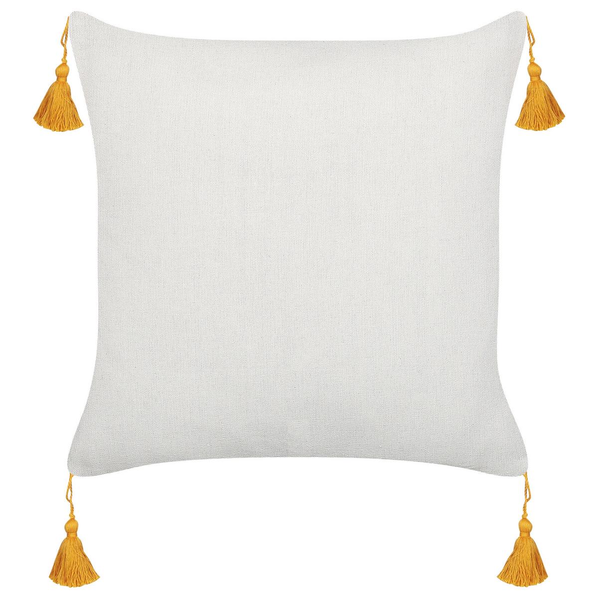 DEKOKISSEN 2er-Set Hellbeige 45/45 cm Abutilon - Beige, Textil (45/45cm) - Beliani