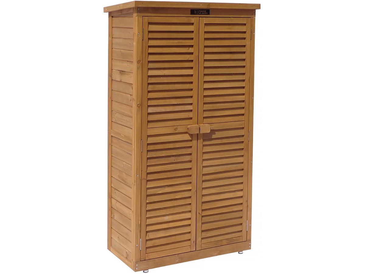 GARTENSCHRANK - GARTENTRUHE space Braun - Braun, Holz (38/148/87cm) - Habitat Garten