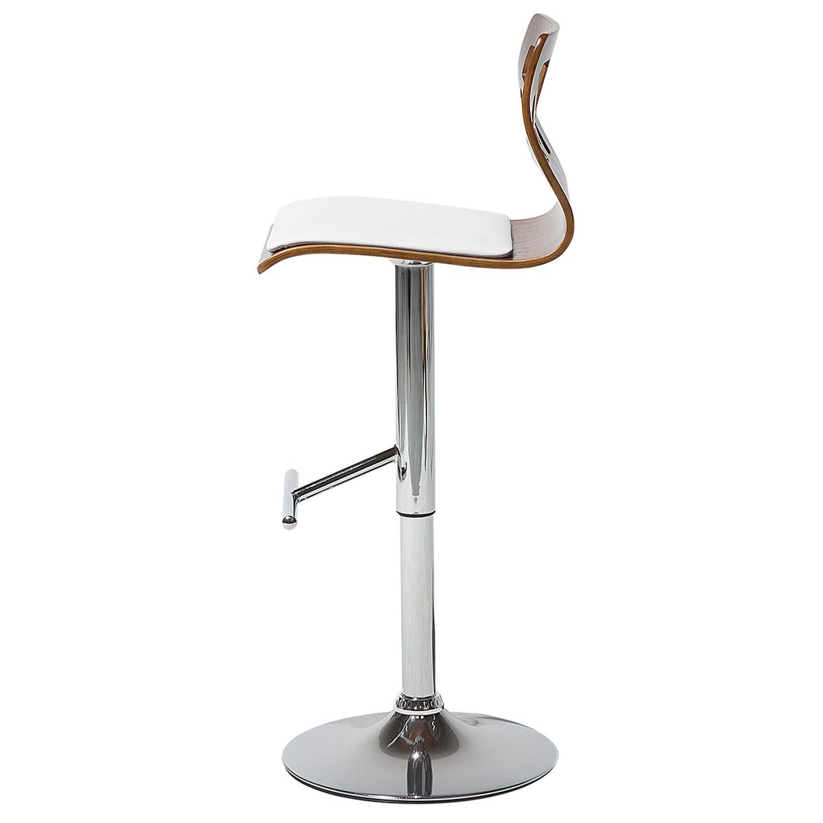 BARHOCKER 2er-Set Braun Petersburg - Silberfarben/Braun, Kunststoff (42/112/42cm) - Beliani