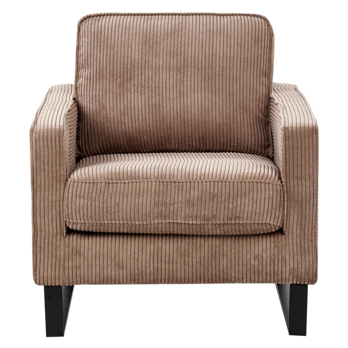 SESSEL Beige Vind - Beige/Schwarz, Textil (79/82/85cm) - Beliani