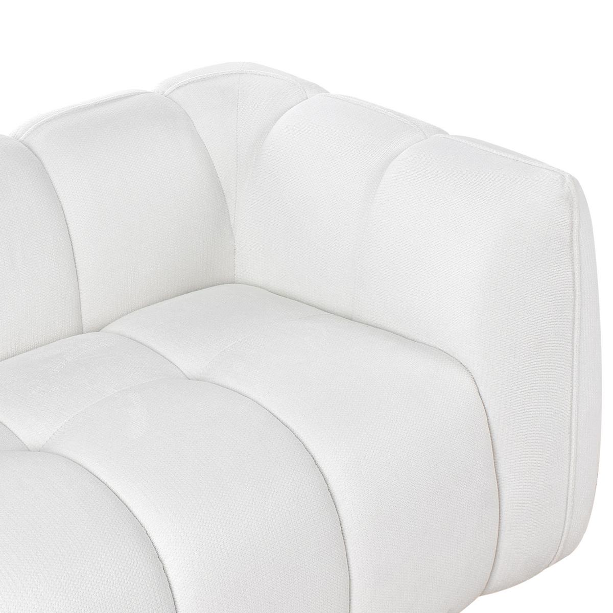 2-SITZER-SOFA Stoff Cremeweiß Ness - Creme, Textil (170/68/85cm) - Beliani