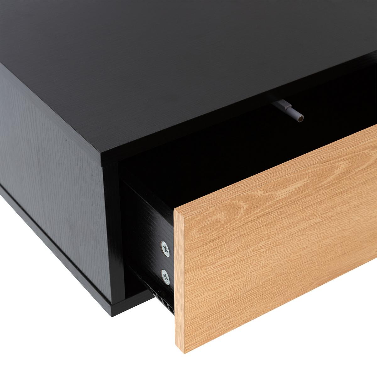NACHTTISCH schwebender Apolo Schwarz - Schwarz, Holzwerkstoff (40/19/35cm) - VS Venta-stock