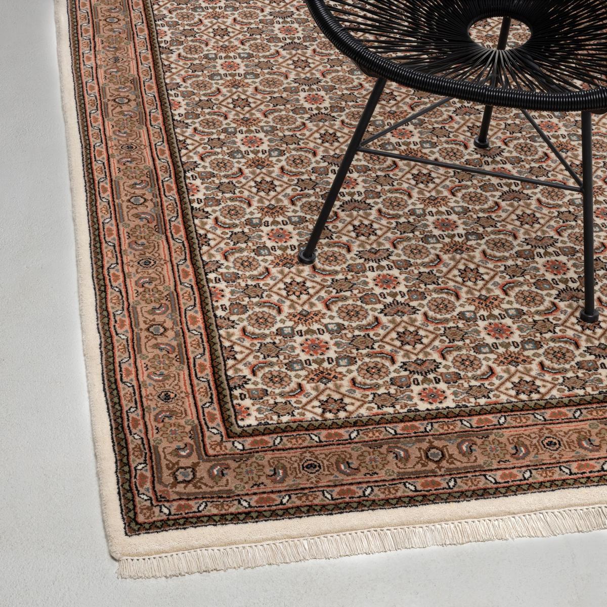 ORIENTTEPPICH Indo Herati, klassisch, strapazierfähig 120x180 cm - Creme, Textil (120/180cm) - Rug and Roll