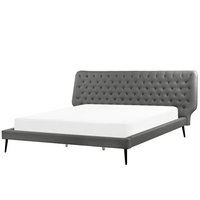 BETT 180/200cm Grau Essonne - Grau, Textil (180/200cm) - Beliani