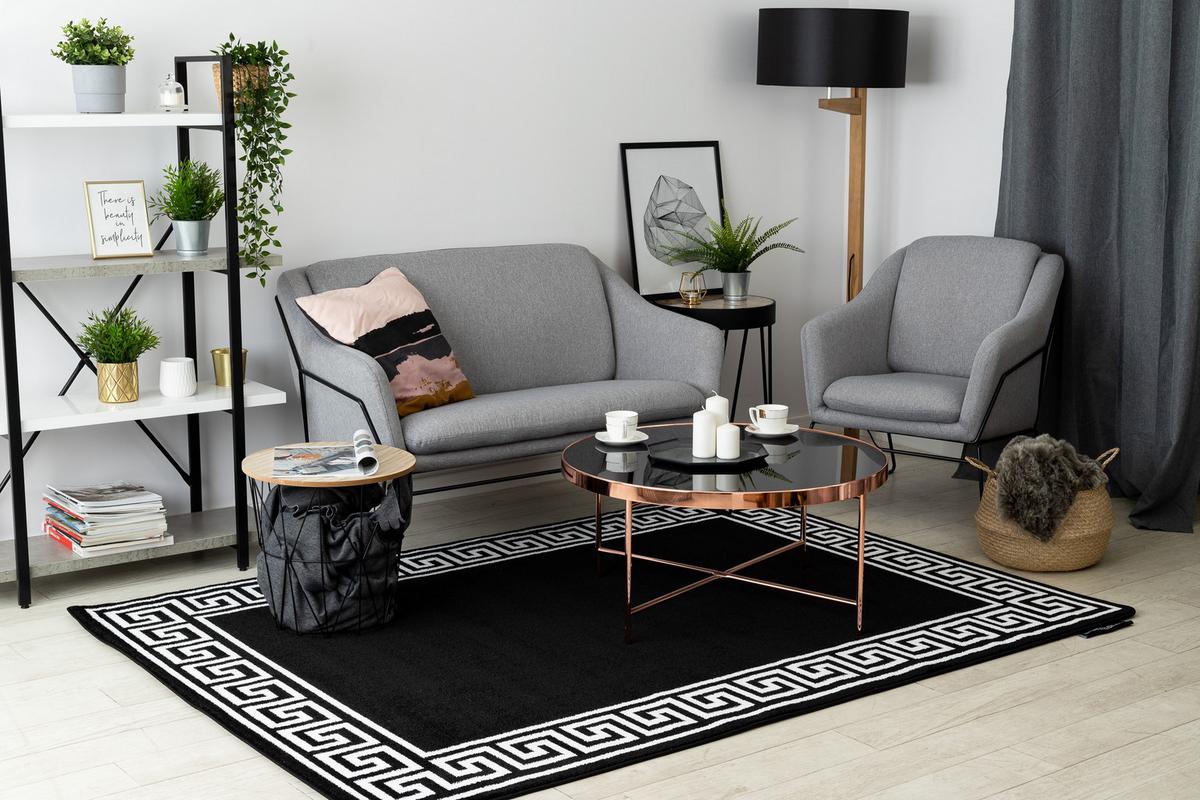 TEPPICH Hampton 80/150 cm - Schwarz, Textil (80/150cm) - rugsX