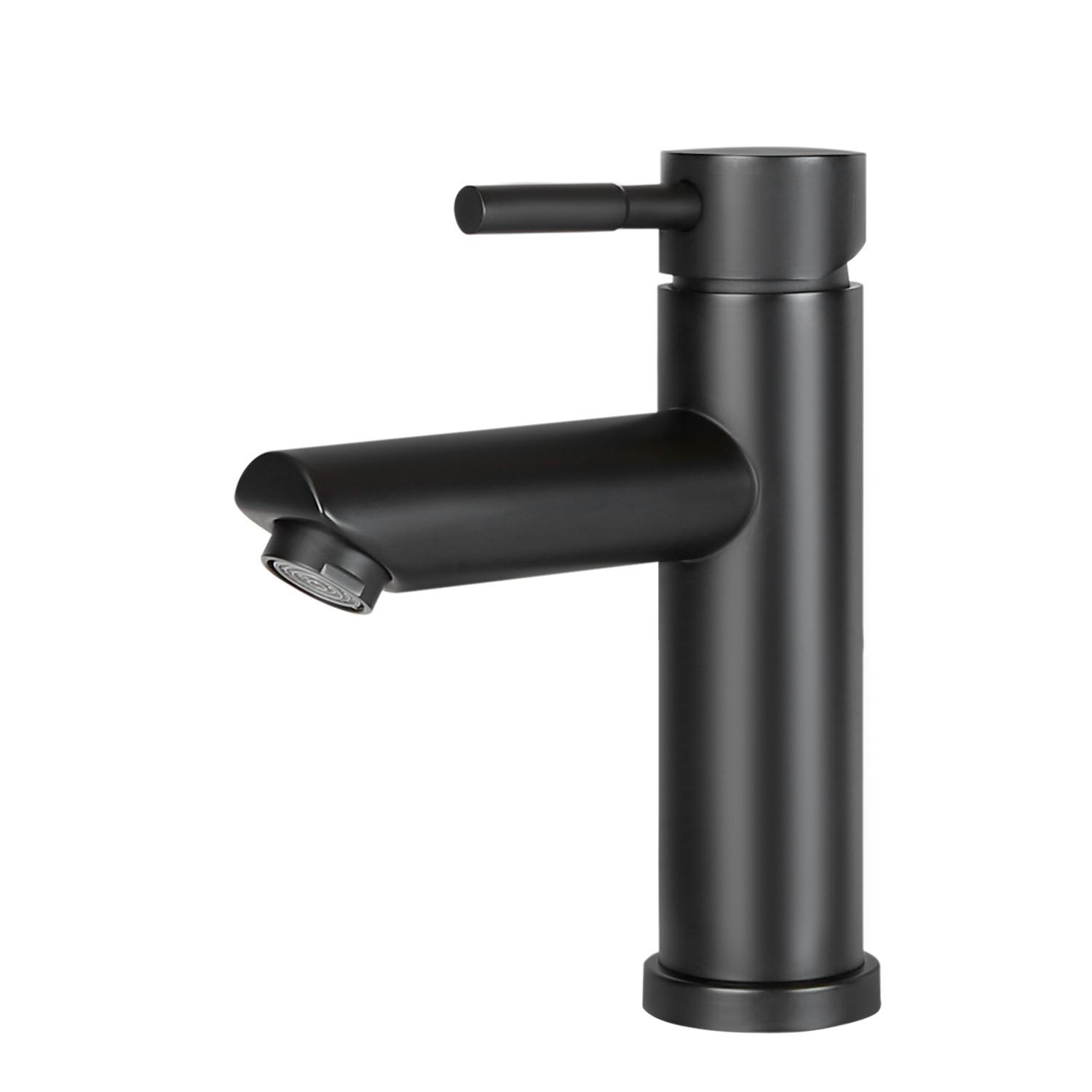 WASCHTISCHARMATUR KARYL 10/5/18 cm - Schwarz, Metall (5/18/10cm) - Nettlife
