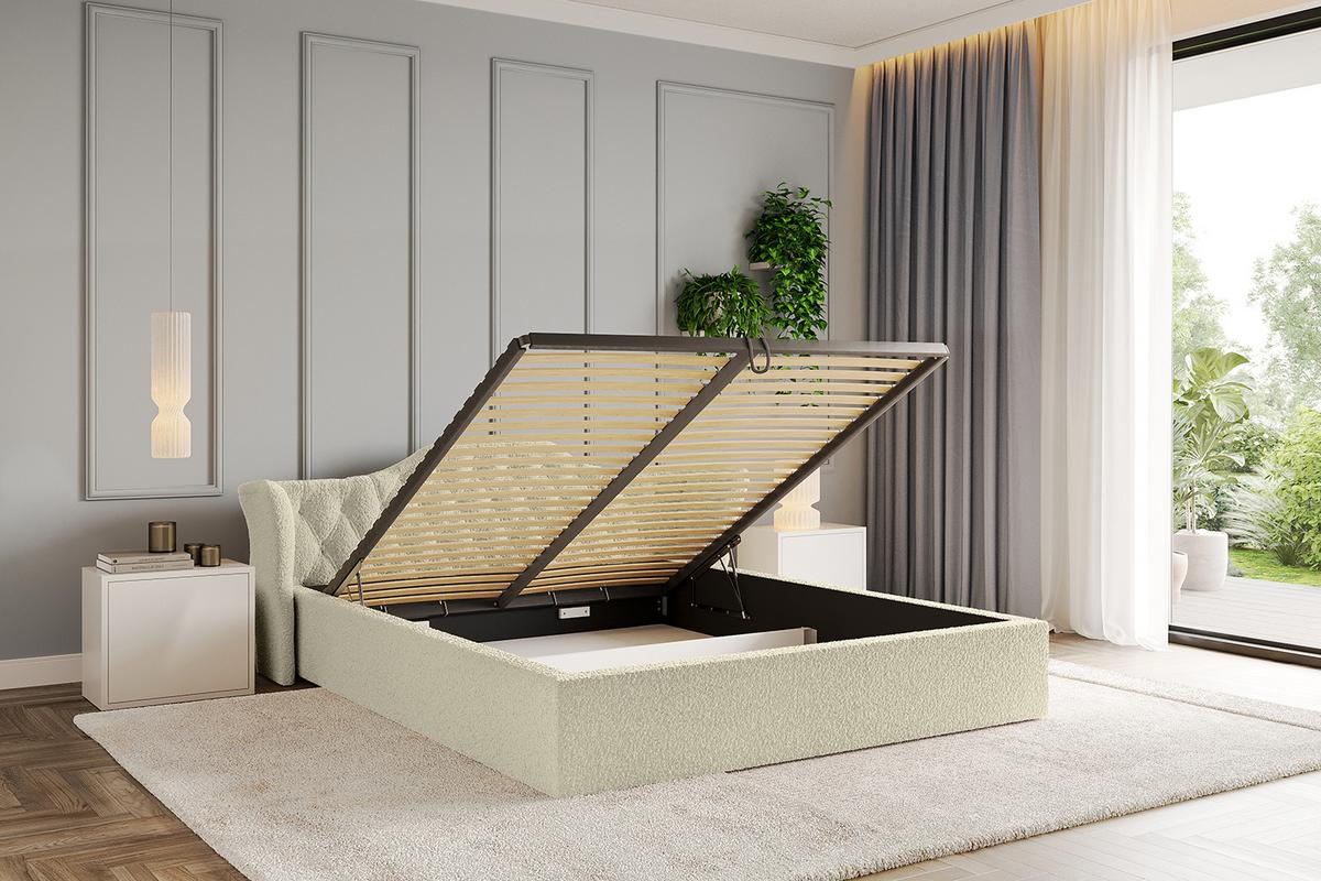 POLSTERBETT mit Bettkasten und Lattenrost, Boxbett ohne Matratze - ZORAN-V1 120x200 Beige - Taupe, Holzwerkstoff/Textil (120/200cm) - ALTDECOR