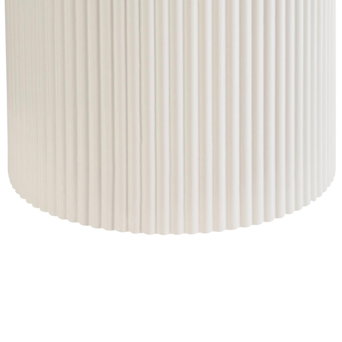 BEISTELLTISCH Beige Leona - Beige/Weiß, Stein (50/50/48cm) - Beliani