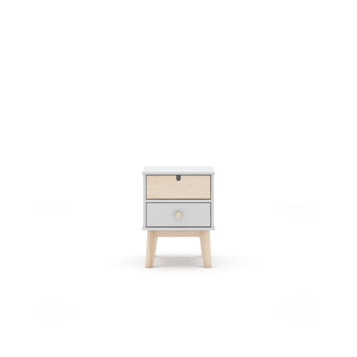NACHTTISCH Estefania Weiß 40/35/53 cm - Weiß, Holz (35/53/40cm) - Calicosy