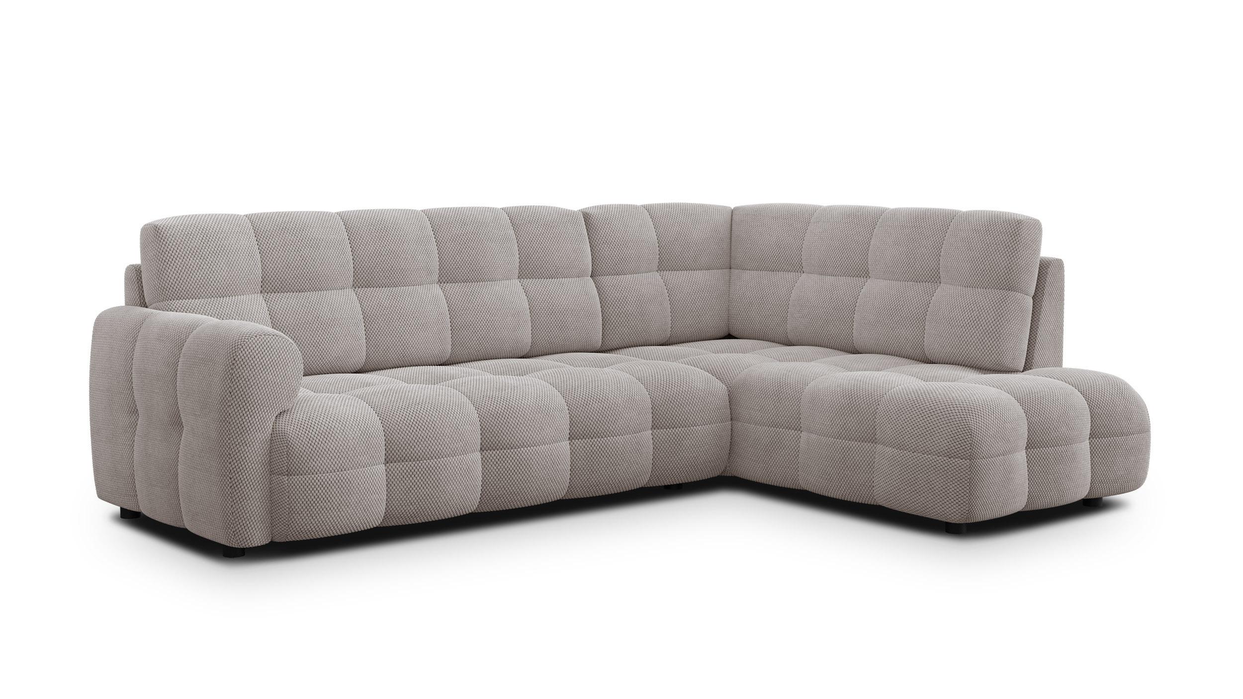 ECKSOFA MELLOW 5-Sitzer, beige - Beige/Schwarz, Holz/Textil (283/191cm) - Wozimo