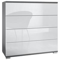KOMMODE Pavos Weiß Hochglanz - Weiß Hochglanz, Holzwerkstoff (76/76/35cm) - Vladon