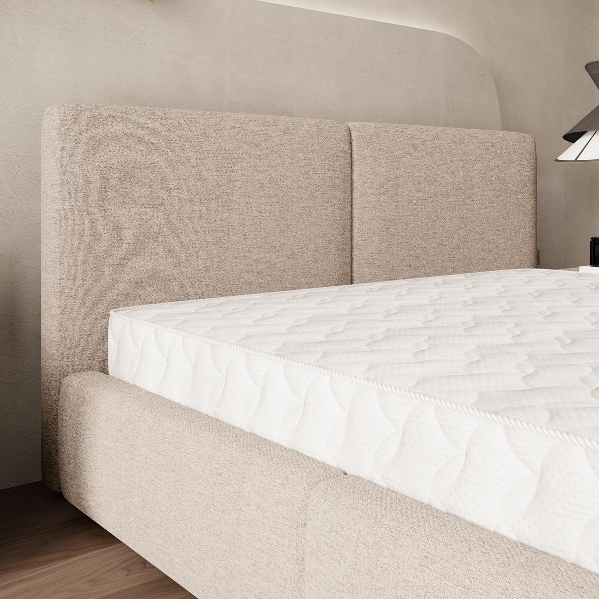 POLSTERBETT FELURO 180x200 cm mit Bettkästen - Beige - Beige, Holz (180/200cm) - MASSENO