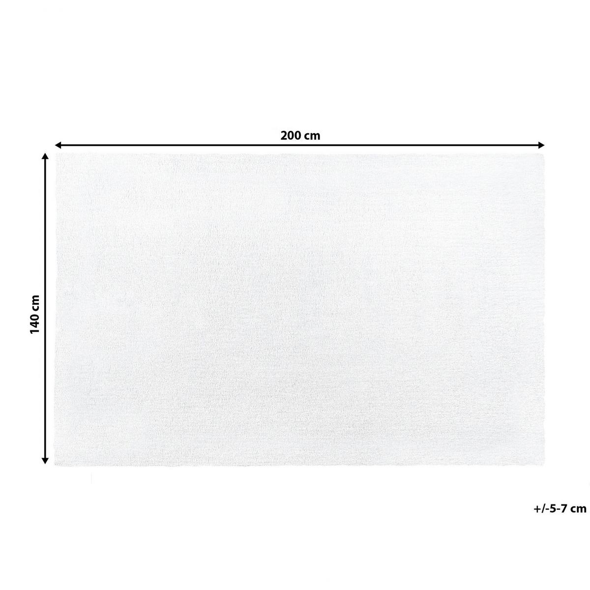 SHAGGY-TEPPICH Demre 200/140 cm - Weiß, Kunststoff (140/200cm) - Beliani