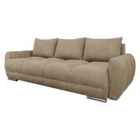 SCHLAFSOFA Logo 3 - Beige/Silberfarben, Holz/Kunststoff (234/89/97cm) - MIRJAN24