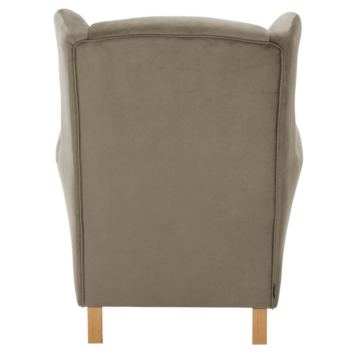 OHRENBACKENSESSEL Karlen Flachgewebe hellbraun - Hellbraun, Kunststoff (77/103/86cm) - 58aufmkessel