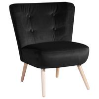 SESSEL Kassi Bezug Samtvelours Buche natur / schwarz - Schwarz, Kunststoff (69/80/68cm) - 58aufmkessel